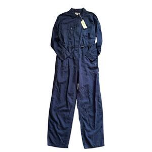 Outerknown Station Jumpsuit Navy Long Sleeve Womens Size Medium NWT